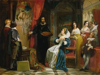 Marie de Medici (1573-1642) besucht das Atelier von Rubens, 1839